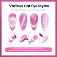 thumbnail image 4 of Esmalte de uñas en gel Beetles Cat Eye Pink, 15 ml con imán, 4 of 9