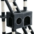 thumbnail image 2 of 53 Inches Cat Tree Towel, Cat Play Furniture with Sisal Covered Scratching Posts, Playhouse with Perches, Platforms, and Basket for Kitten to Climb, Play&Chase, 2 of 9