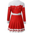 thumbnail image 6 of Lanhui Women Casual Round Neck Christmas Deer Snowflake Print Long Sleeve Mini Dress, 6 of 6