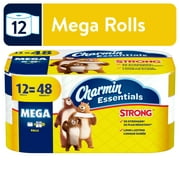 Charmin Essentials Strong Toilet Paper, 12 Mega Rolls