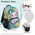 thumbnail image 7 of KUIFORTI Colorful Axolotl Girls School Backpack Kids Bookbag Comfortable Lightweight with Laptop Compartment Suitable for Elementary Primary Middle, 7 of 7
