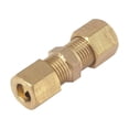 thumbnail image 1 of Brass Compression Fitting Straight Union Connector *3/16"OD Equal UK 3/16" C8F1, 1 of 6