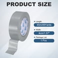 thumbnail image 2 of Uxcell Duct Tape (1.57 Inch x 49 Yards, Silver) Heavy Duty Industrial Duct Tape Easy Use Strong Adhesive No Residue, for Repairs Crafts Projects Home Improvement, 2 of 6