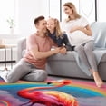 thumbnail image 4 of Flamingo Luxurious Polyester Right-Angle Floor Mat - Soft, Durable Carpet for Home and Office - Ideal for Living Room, Bedroom, and More - Easy to Clean and Maintain, 4 of 6