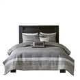 thumbnail image 4 of Madison Park Rhapsody 6-Piece Jacquard Quilt Set with Throw Pillows - Gray/Taupe, 4 of 6