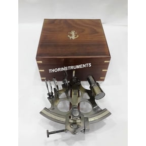 Nautical Classical Two Ton Sextant Maritime Wooden Box Decor