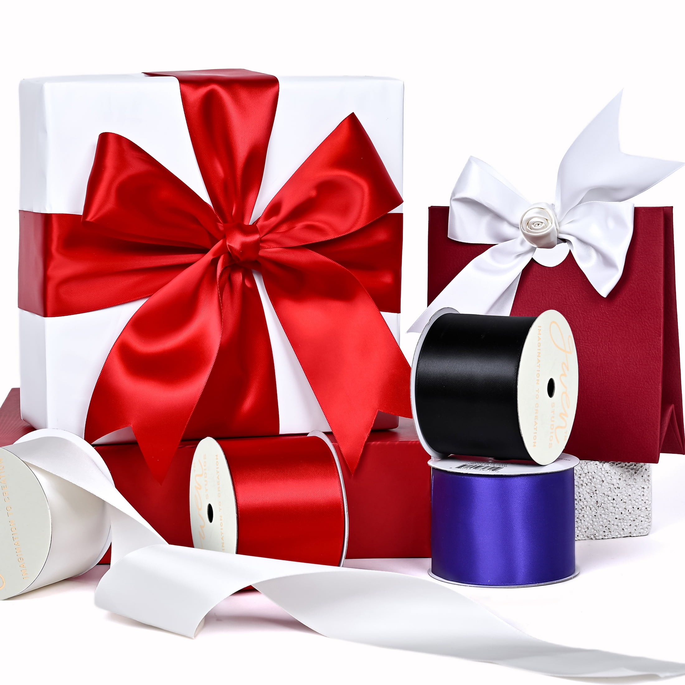 Gwen Studios 2.5" Purple Satin Ribbon, 3 Yards