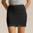thumbnail image 3 of Fgnfyis Lace Mini Skirt Bodycon Style with Layered Lace Detail Summer Floral Short Pencil Skirt Underskirt for Fashion Black XL, 3 of 6