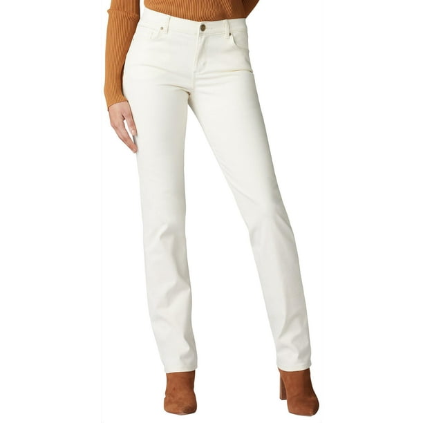 Lee - Lee Womens Relaxed Straight Leg Jeans 18 Ecru white - Walmart.com ...