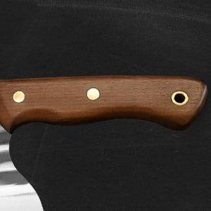 8-Piece Hammered Chef Knife Set with Nylon Bag – Full Tang Wood Handle for Meat Cutting & Butchery