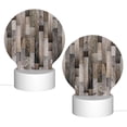thumbnail image 2 of Pofeuu Wooden Texture Print LED Christmas Night Light Lamp Base Gift DIY 3D Clear Acrylic Blank Engrave Sheets for Room Cafe Bar Birthday Party Decoration, 2 of 9