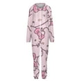 thumbnail image 6 of Hello Kitty Unisex Onesie Pajamas Zipper Jumpsuit Hooded One Piece Sleepwear for Family Mens Womens, 6 of 8