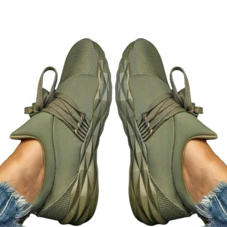 

huanledash 1 Pair Women Shoes Low Heel Slip On All Match Pure Color Sport Shoes for Daily Wear