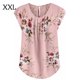 thumbnail image 3 of Sonducket Camiseta de mujer Camiseta plisada estampada Top Cuello Blusa de manga corta Prendas para la parte del cuerpo Rosado XXL, 3 of 5
