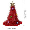 thumbnail image 5 of Shoreew Christmas Tree Hat Glitter Tinsel Santa Hat for Adults Children Funny Holiday Party Acceesory for New Year Christmas Supplies, 5 of 6