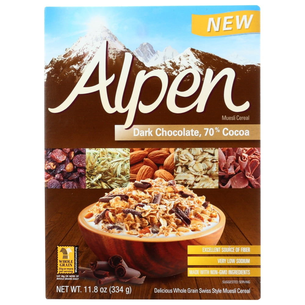 Alpen Muesli Cereal Dark Chocolate, 11.8 Oz.