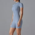 thumbnail image 7 of Blmnix Sliding Shorts Women's Shorts Rompers Shapewear Shorts Shorts Zipper High Blue Slim Womens Gym Shorts,M, 7 of 7