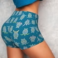 thumbnail image 4 of Lsque Sea Turtle Pattern High Waisted Biker Shorts for Women-Tummy Control Fitness Athletic Workout Running Yoga Gym Shorts,Moisture-Wicking-Medium, 4 of 9