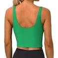 thumbnail image 4 of Goofa Forestgreen Printed Sports Bras for Women, High Impact Running Bra Workout Crop Tank Tops Longline Sports Bra Push up-X-Large, 4 of 9