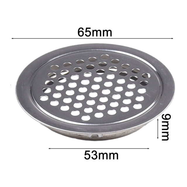 10X Cache-Grille Rond en Métal pour Armoire et Placard Ventilation Maison