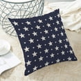 thumbnail image 3 of 4th of July Pillow Covers 18x18 Set of 2, Independence Day White Stars Blue Decorative Throw Pillows Linen Memorial Day Patriotic Cushion Pillow Covers for Sofa Couch Summer Outdoor Decor, 3 of 5