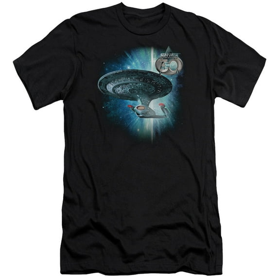 Star Trek Ship 30 Adult 30/1 T-Shirt Black