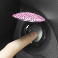 thumbnail image 2 of Cubierta del botón de parada de arranque del motor brillar rosa para automóvil, 2 of 5
