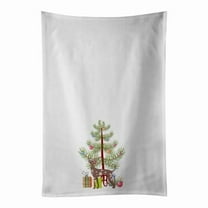 Carolines Treasures CK3473WTKT 28 x 19 in. Unisex Mexican Hairless Dog Christmas Tree White Dish Towels Kitchen Towel - Set of 2