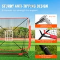 thumbnail image 3 of KFFKFF 5x5 FT Portable Baseball Softball Practice Net Set Hitting Batting Multiple Accessories including Bag & Sand-Filled Ball &Square/nine-grid Target Frame &Batting Tee, 3 of 9