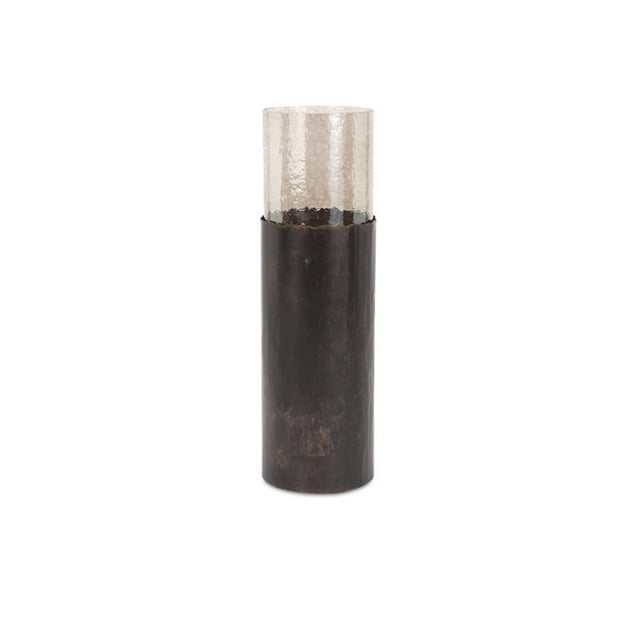 IMAX 20284 Arkin Candle Floor Cylinder, Small, Brown/Gold