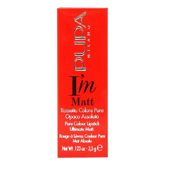 PUPA Milano Pure Colour Lipstick, Fancy Mauve, Matte Lipstick, 0.123 oz
