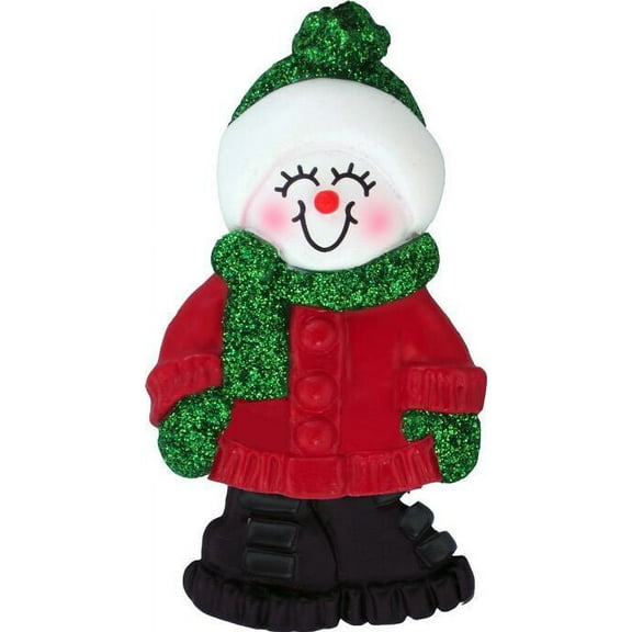 Snowgirl with Expression I love with heart My Stepdaughter Personalized Christmas Tree Ornament