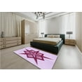 thumbnail image 4 of Ahgly Company Indoor Rectangle Patterned Dimorphotheca Magenta Pink Area Rugs, 3' x 5', 4 of 6