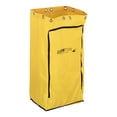 thumbnail image 2 of Restaurantware-JANITOR CART BAG ONLY: Clean Tek Professional 16.93 x 10.63 x 29.53 Inch Janitorial Bag, 1 Heavy-Duty Receptacle - Janitor Cart Sold Separately, Durable, Yellow Plastic Replacement, 2 of 3