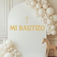 thumbnail image 1 of Adhesivo de pared Ladinimo Mi Bautizo con forma de cruz, decoración para fiestas de bautizo, dorado, 1 of 6