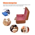 thumbnail image 3 of Luxshiny 1Pc Imitation Rattan Suitcase Light Brown Retro Woven Storage Decor Lock Design for Adults, 3 of 4