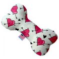 thumbnail image 2 of Mirage Pet 1367-SFTYBN6 Hearts & Arrows Stuffing Free 6 in. Bone Dog Toy, 2 of 2