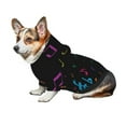 thumbnail image 6 of Goofa Color Musical Notes Pattern Small Dog Sweater Hoodies Pet Grey Hooded Soft Fleece Sweatshirts with Pocket Fall Winter Puppy Cat Sweaters Warm Clothes-X-Small, 6 of 8