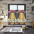 thumbnail image 4 of Yayeee Kitchen Curtains Tier Pair Light Filtering 27"x24" Rod Pocket Short Cafe Window Panel, Red UFO, 4 of 7