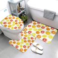 thumbnail image 3 of Bathroom Rugs Sets 3 Piece - lemon orange Absorbent Non Slip Bath Mats, U-Shape Toilet Lid Cover, Contour Mat, Soft Washable Shower Mats Bath Rug Mat for Bathroom Tub Toilet, 3 of 7