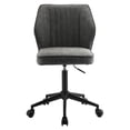 thumbnail image 2 of Vintage Grey Finish & Black Accents - 360-Degree Turn & Adjustable Seating Height - Office Workplace - Comfort with Style, 2 of 6