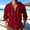 Red, variant on Cotton Linen Long Sleeve Button Down Shirt for Men Summer Casual Hawaiian Beach Tops Lightweight Fashion Hoodies