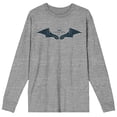 thumbnail image 2 of Batman Movie Logo Men's Athletic Heather Long Sleeve Tee-XL, 2 of 4