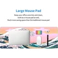thumbnail image 3 of Pink Mouse Pad Cute Japanese Wave Gaming Mousepad XL Anime Sunset Extended Large Desk Cover Big Table Mat Non-Slip Rubber Base Stitched Edge Long Keyboard Playmat for Laptop Gamer Office,31.5×11.8 in, 3 of 5