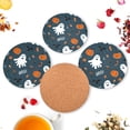 thumbnail image 6 of GZHJMY Ghost Round Coaster, 4 Pcs Heat Resistant Absorbent Drink Coaster for Kitchen Bar Cafe Decor, 6 of 7