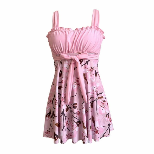 Traje de Baño de Bikini de Mujer Traje de Baño Dividido Slings Vestido de Playa de Franja Conjunto de Dos Piezas, 85% Nylon 15% Spandex Traje de Baño Sexy para Piscina, Playa Y Verano