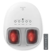 COMFIER Foot Massager with Heat, Shiatsu Deep Kneading Massage Machine for Plantar Fasciitis & Foot Pain Relief, Fits Men Size up to 14, White
