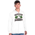 thumbnail image 3 of This Guy Loves Zombie Dead Hands Men's Big & Tall Graphic Zip Up Hoodie Brisco Brands 2X, 3 of 5