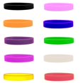 thumbnail image 1 of Pulseras de silicona de goma lisas reutilizables para eventos 10 piezas, 1 of 5