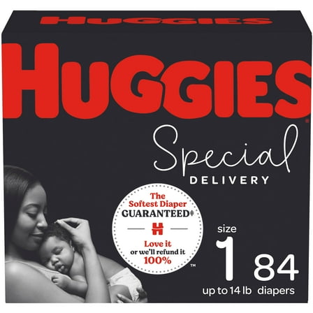 Huggies Special Delivery Hypoallergenic Baby Diapers, Size 1, 84 Ct